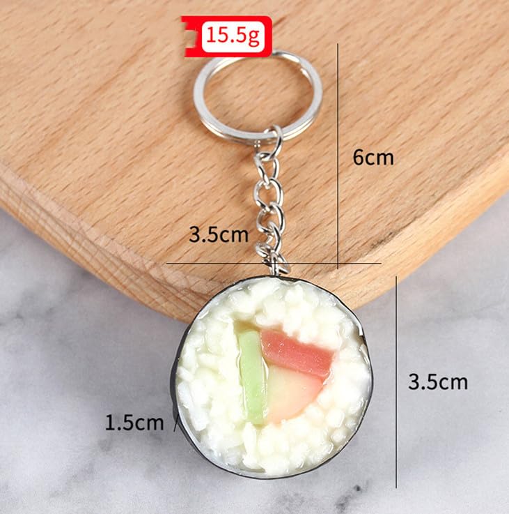 tenghong2021 Imitation Food Keychain Fried Chicken Leg Nuggets Wing Creative Keyring Fun Cute Handbag Purse Car Accessories