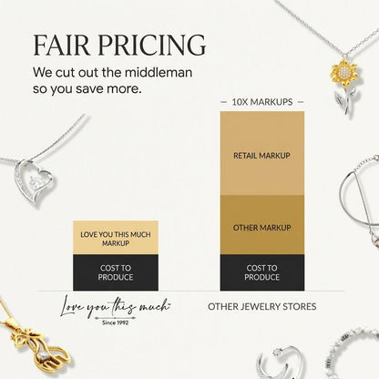Love You This Much Daughter In Law 18k Gold Plated Sunflower Necklace | Future Daughter in Law Birthday Gifts from Mother in Law | 16-18" Adjustable | Luxury Gift Box