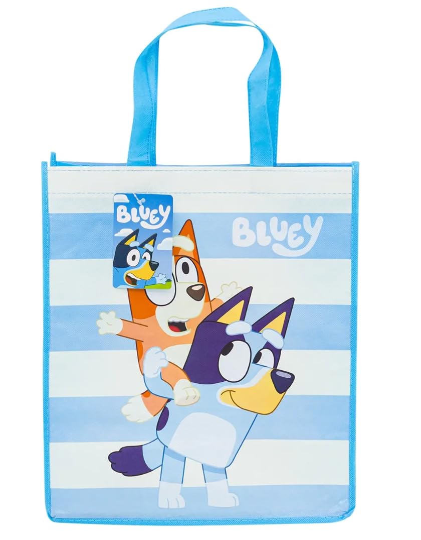 Disney Bluey Reusable Shopping Tote Bags, 16 Inch, Multi-Pack