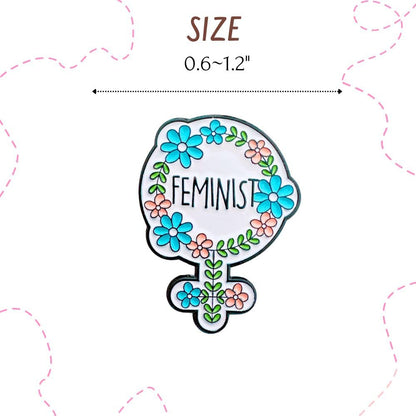9PC Feminist Pins Brooch Enamel Pin for Girls Girly Power International Women Rights Day History Month Empowerment Feminism RBG I Dissent Ruth Human Social Juctice Vote Buttons Gifts Accessories