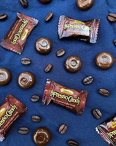 Bali's Best Espresso Candy, 1 Pound Jar, Individually Wrapped Hard Candy with Espresso Filled Center, Made with Real Sumatran Coffee, Halal