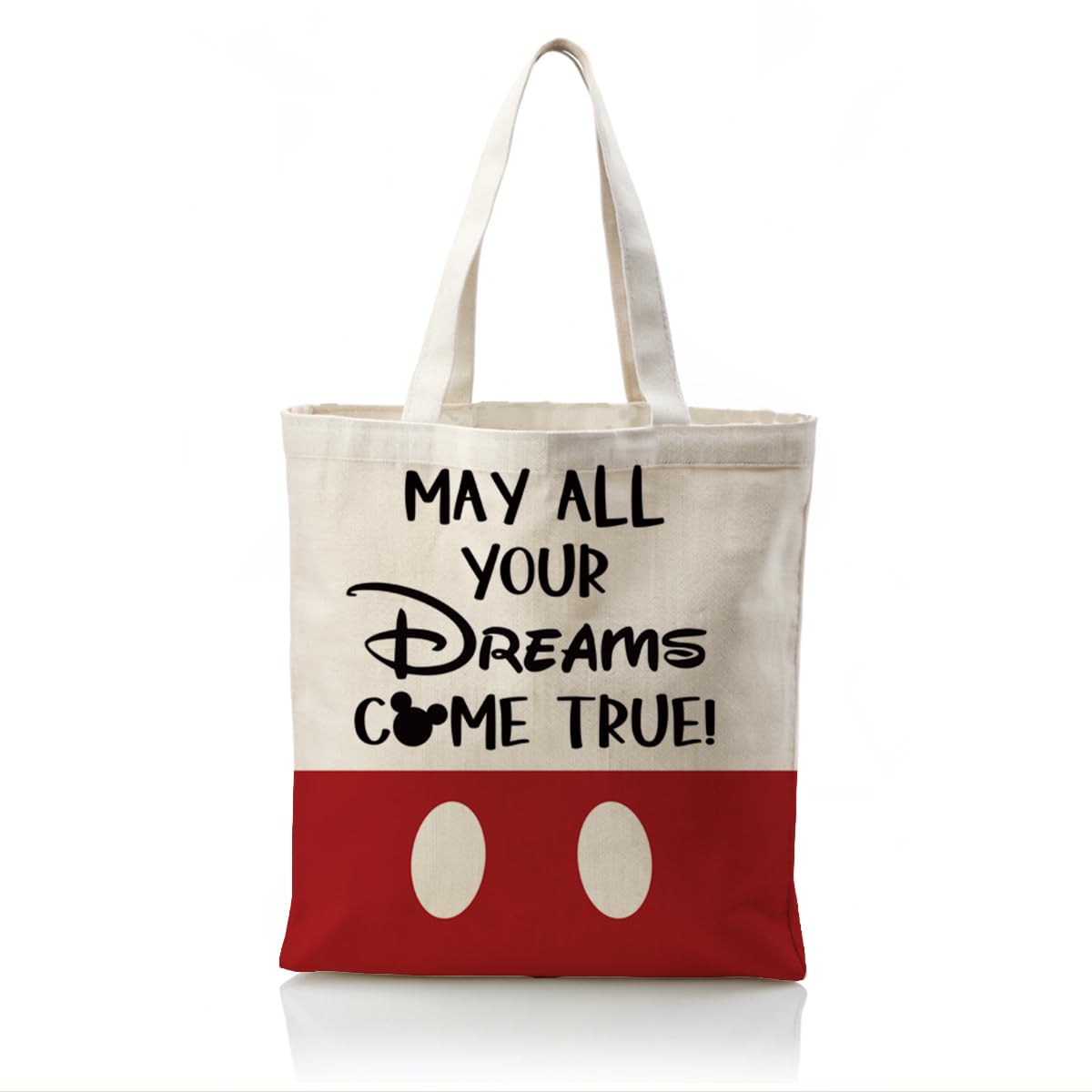 Inspiring Cute Canvas Tote Bag, Reusable, Suitable For Friendship Gifts, Leisure Vacation, Shopping, Work