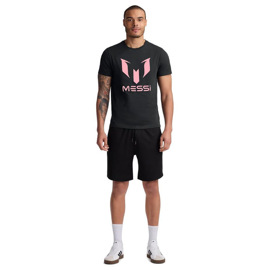 Messi Men's Wingstar Logo Tee, Lifestyle Short Sleeve T-Shirt, Standard Fit with Graphic