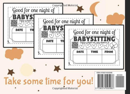Babysitting Coupons: 50 Vouchers for Parents, Mom and Dad | Gift Idea from Grandparents, Grandma, Grandpa, Aunt, or Uncle