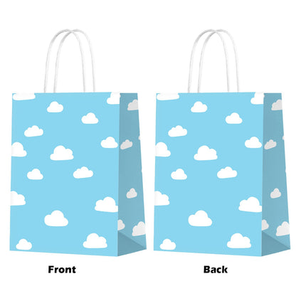 KERINGO 16 PCS Toy Inspired Story Print Party Favors Bags Blue Sky White Clouds Gift Bags