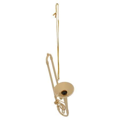 Broadway Gifts Co Gold Tone Trombone Instrument 5 inch Brass Hanging Ornament