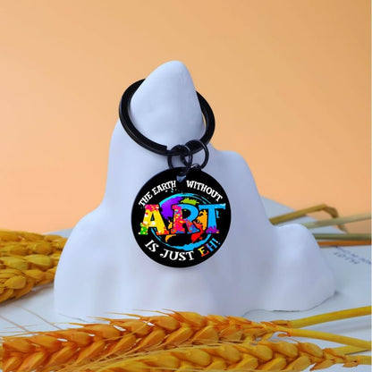 Artist Gifts Art Teacher keychain For Women Men Art Keychain Coolest Gift For Artists Artsy Gift For Women Painters Birthday Presents For Artists Friends Halloween & Christmas For Teens