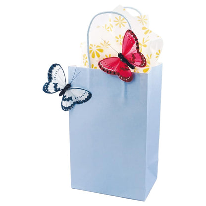 Angels Craft 12 Pack Kraft Bags with Handles - 8" x 5" - Pastel Colors | Durable Paper Gift Bags for Retail, Birthday, Party & DIY Projects