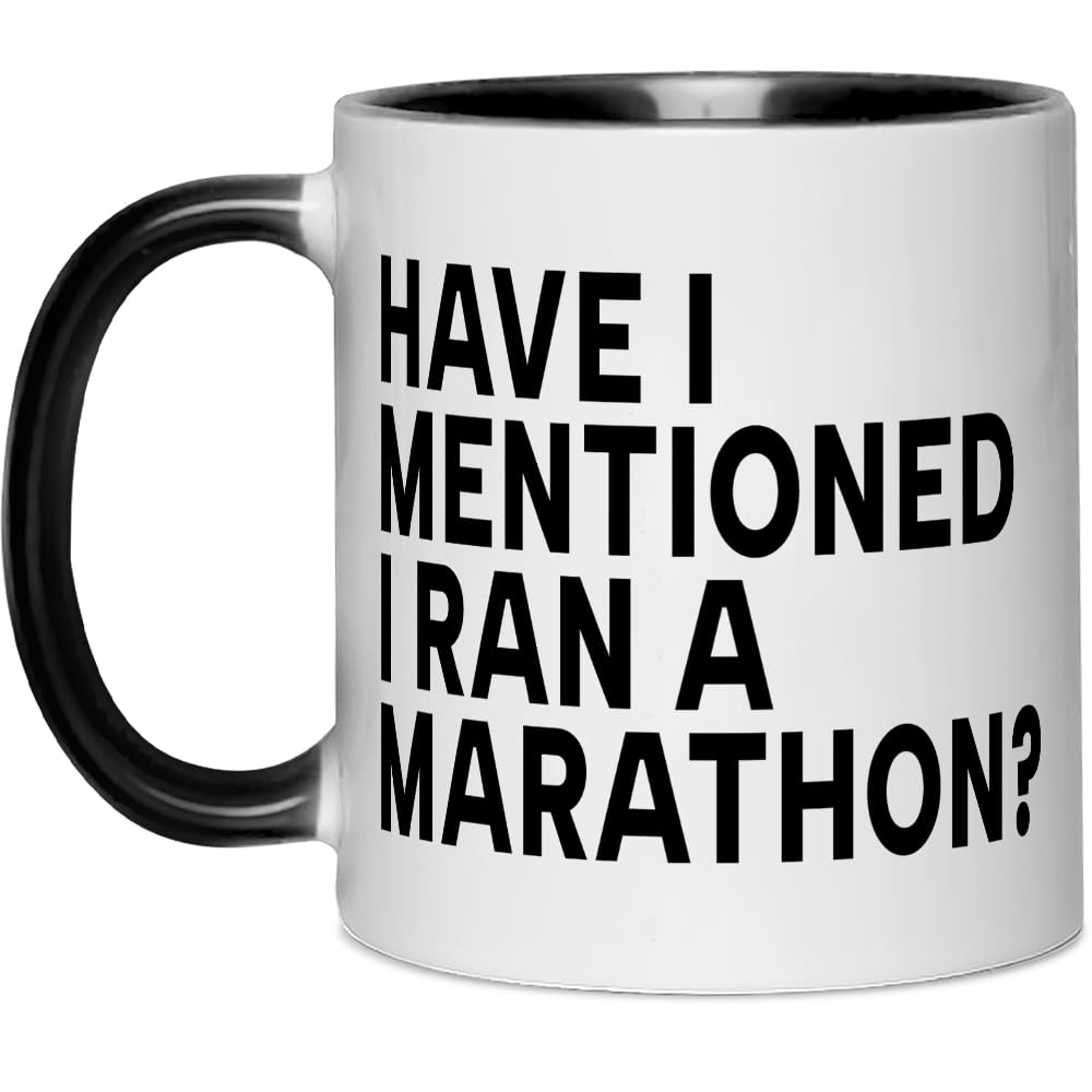 Running Marathon Lover Coffee Mug Gifts for Men and Women, Long Run Finisher Mug, Buddy Trail Fact Hobby Gift