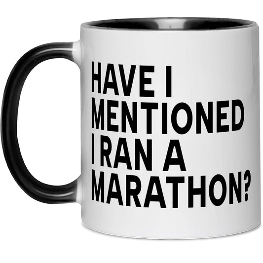 Running Marathon Lover Coffee Mug Gifts for Men and Women, Long Run Finisher Mug, Buddy Trail Fact Hobby Gift