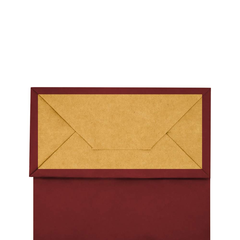 bagmad 100 Pack 8x4.75x10 Inch Medium Red Gift Paper Bags with Handles Bulk, Kraft Bags, Craft Grocery Shopping Retail Party Favors Wedding Business Sacks (Red, 100pcs)