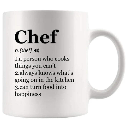 Panvola Chef Definition Mug Chef Gifts Cook Sous Chef Pasty Baker Baking Baking Gifts Culinary Student Teacher Head Chef Cooking Lovers Ceramic Mug 11 oz White