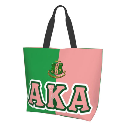 AKA Beach Tote Bags Travel Totes Bag Kitchen Reusable Grocery Bags Shopping Tote for Women Waterproof Book Tote