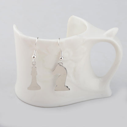 CYTING Chess Game Lover Gift Chess Stainless Steel Earrings Board Game Gift Chess Player Inspired jewelry