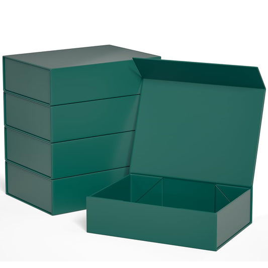 Green Gift Boxes 11.9" x 8.5" x 3.3" with Magnetic Closure Lid Gift Box for Presents,Bridesmaid Gifts Boxe,Cute Boxes,Birthday Gift Box,Luxury for Gift Packaging, Magnetic Gift Boxe for Wrapping Gifts