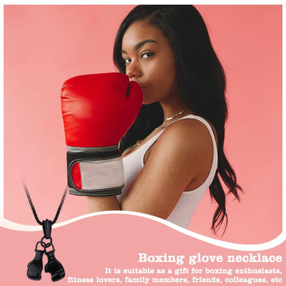 Kilener Boxing Glove Pendant Necklace Punk Chain Necklaces for Men Women Birthday Gifts for Boxers Fitness Motivation Gifts for Son Daughter Friends Boxing Gloves Necklace