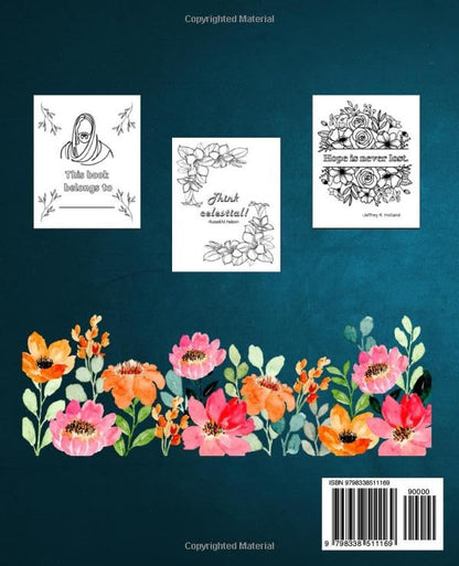 LDS Quotes and Flowers Coloring Book