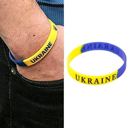 1PC Ukraine Flag Bracelet Ukraine Ukrainian Rubber Wristband Ukrainian Gifts Fan Souvenirs