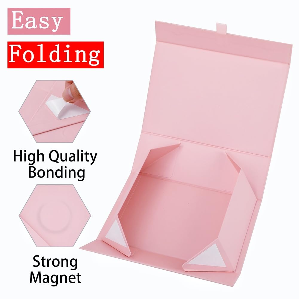 Extra Large Pink Gift Box 16.5x14x5.5 Inches,Gift Boxs for Presents with Lid Magnetic Closure Collapsible,Bridesmaid Proposal Box,Birthday, Christmas,for Clothes and Large Gifts