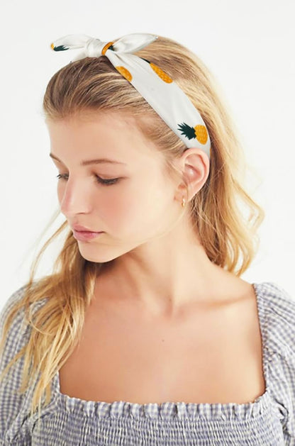 GERINLY Cute Bandana for Women Fruits Printed Square Hair Scarf Headband Summer Accessories Lovely Neckerchief