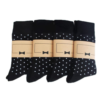 Socks For Men Groomsmen Gifts For Men Dot Christmas Dress Socks Wedding 9-13 100% cotton Casual Crew Socks