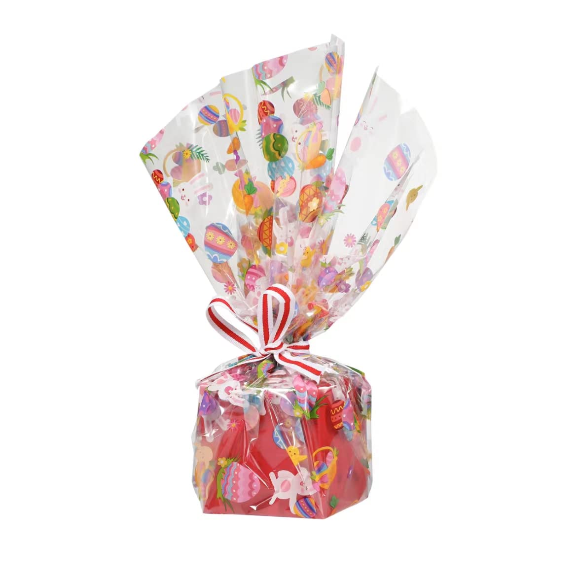 shareluck 100ft Easter Cellophane Wrap - Easter Cello Wrapping paper for Gift Baskets, Treat-Bunny & Eggs Cellophane. (100ft Long x 16” Wide)