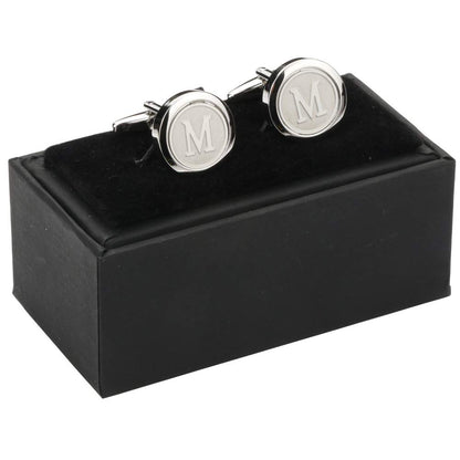 Mens Classic Stainless Steel Initial Cufflinks 26 Alphabet Initial Letter Cufflinks Business Wedding Shirts A-Z