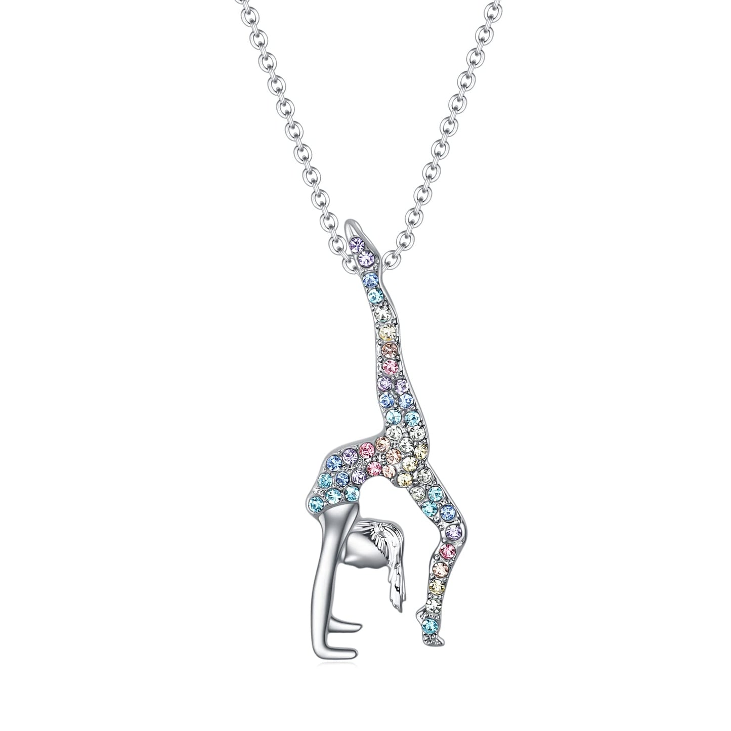 Gymnastics Gifts for Girls,Gymnastics Necklace Jewelry Sport Gymnastic for Girls Birthday Christmas Gifts