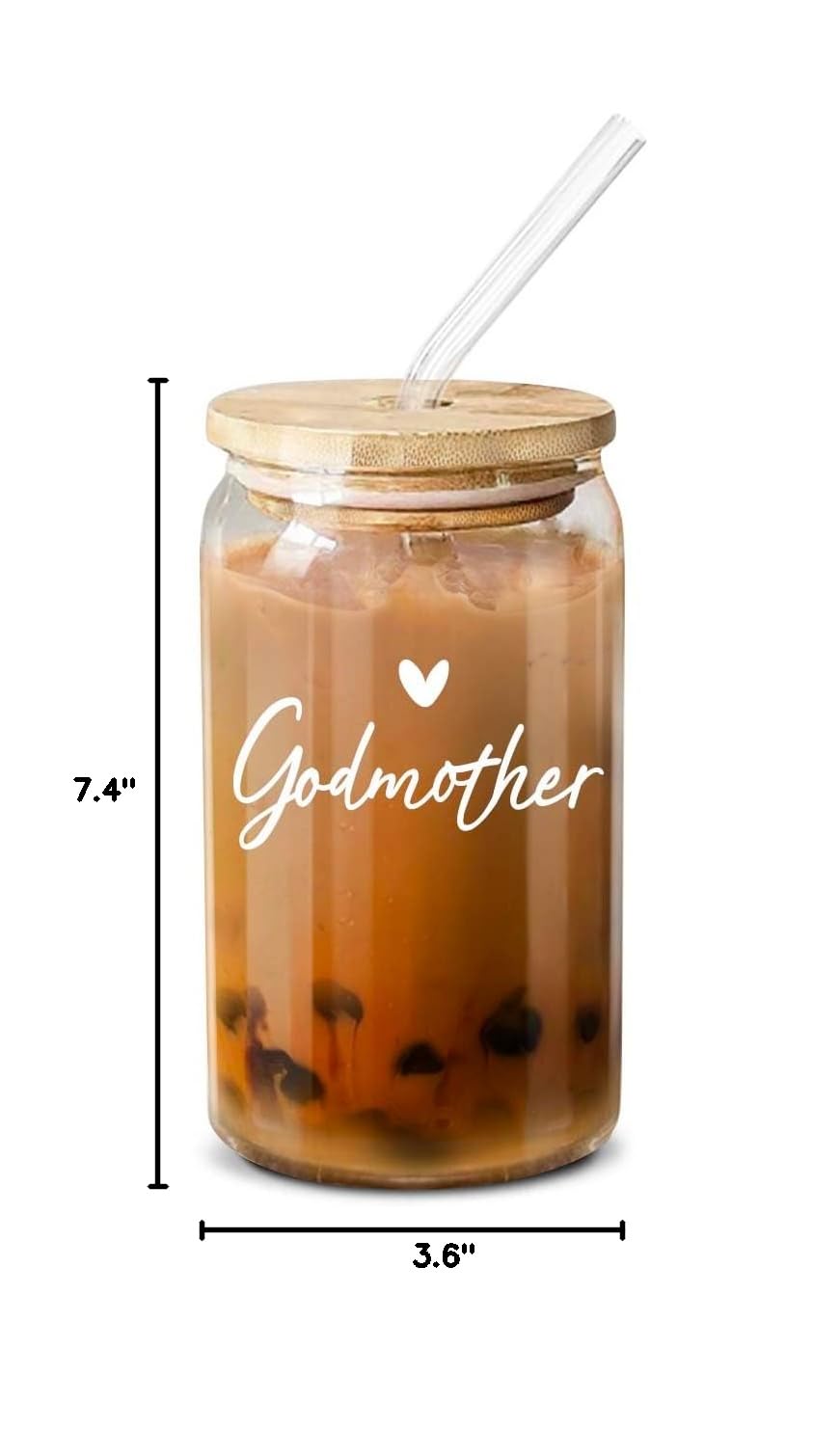 NewEleven Mother Day Gift For Godmother - Will You Be My Godmother From GodChild - Pregnancy Announcement Gifts For God Mother, Godmom, Godparents - 16 Oz Coffee Glass