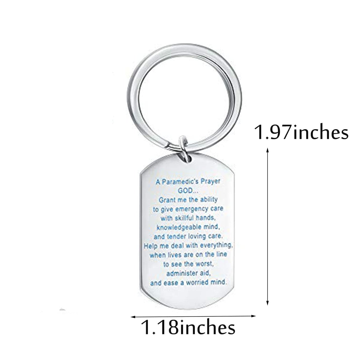 KUIYAI Paramedic’s Prayer Keychain Necklace Paramedic Gift Emergency Medical Technician Gift Christian Religious Jewelry