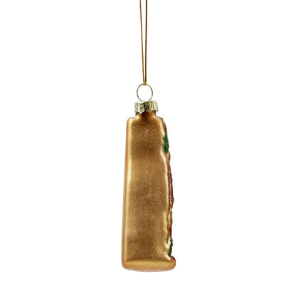 Gifts for Pizza Lovers, Pizza Christmas Ornament – Funny Food-Themed Hanging Decor for Pizza Lovers – Glass Blown Ornament for Christmas Tree