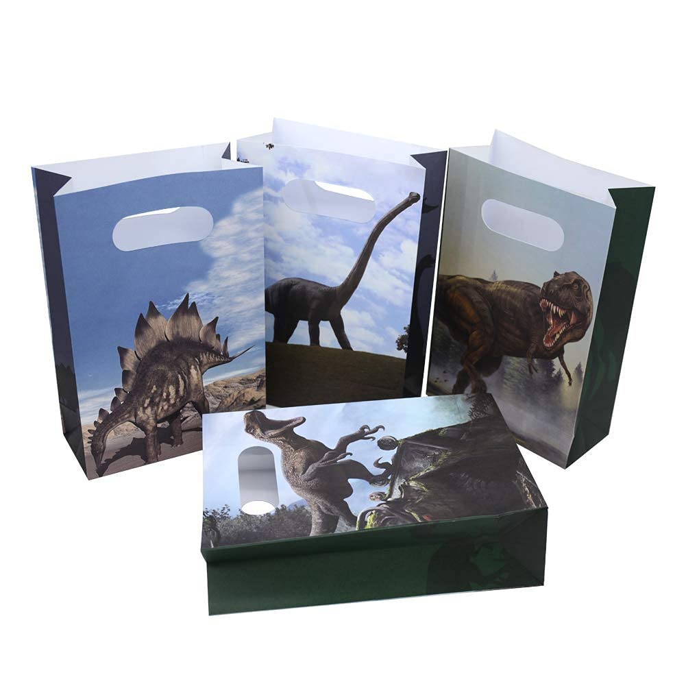 FRIDAY NIGHT 24 Pcs Dinosaur Party Favor Bags Dinosaur Theme Treat Candy Goodies Bag Birthday Party Supplies Decoration