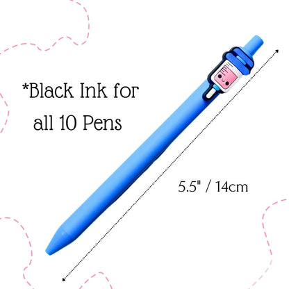 10 PC Nurse Pens | Funny Best Cute Nurses Pen Set Accessories for Work, Nursing Student, Medical Assistant, NICU, ER, ICU; Must haves Gifts, Essentials, Nurses Week Bulk, Appreciation Gift