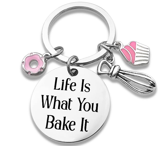 Baking Gift Chef Baker Gifts Christmas Gifts For Baker Baking Lover Keychain Gift Cupcake Keychain Cooking For Pie Culinary Students Cute Baking Thanksgiving Kitchen Presents