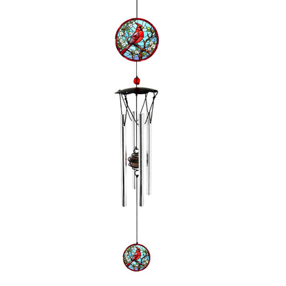 Wind Chimes for Outside 24" Cardinal Wind Chimes Outdoor Home Patio Garden Decor Windchimes Outdoors Cardinal Gifts for Women Mom Grandma Sisters