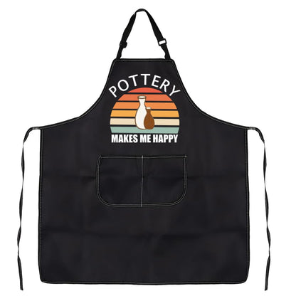 VAMSII Pottery Apron With Pockets - Pottery Lover Gifts - Clay Apron for Potters