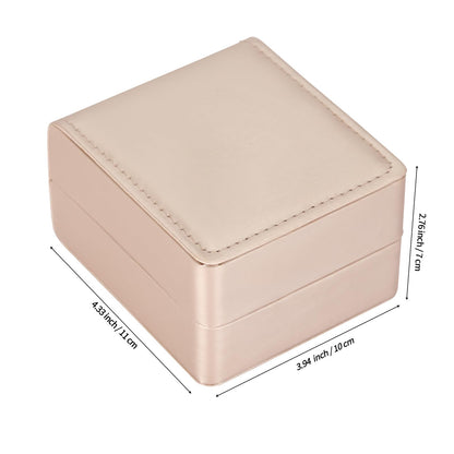 PU Leather Watch Box, Compact Watch Gift Case with Pillow for Women Men, Travel Watch Holder Storage Boxes for Birthdays Anniversary Father's Day Graduations (Gold)