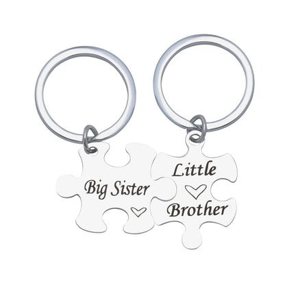 Sister Brother Puzzle Keychain Gifts for Sisters Big Brother Birthday Graduation Gifts for Sister Sis Siblings from Sister Brother Big Sister Little Brother Keychain Gifts for Sister Brother Siblings