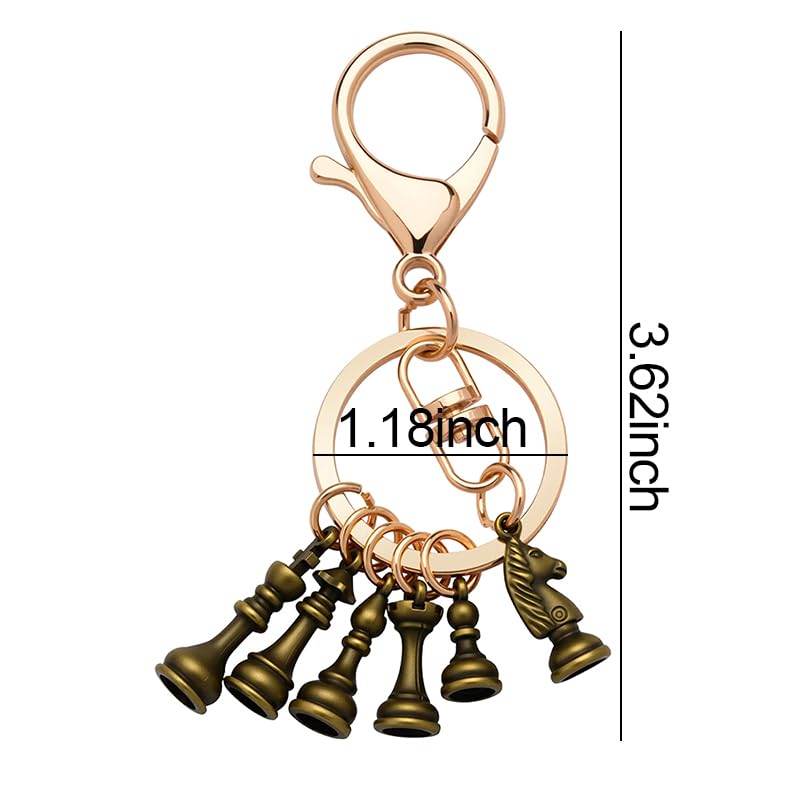 Kilener Chess Keychain Gifts for Men Women Key Chains for Car Keys Purse Bag Charms for Handbags Accessories