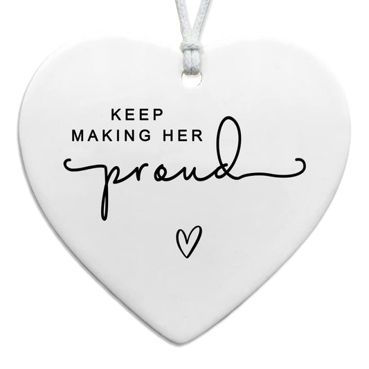 Keep Making Her Proud Bereavement Keepsake, Loss of Loved One Memorial Gift, Anniversary of Passing Thinking of You Gift, Loss of Mom Grandmother Remembrance Gift, Sympathy Gift for Grief Support