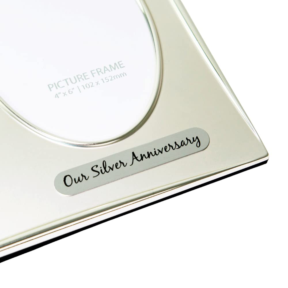 Haysom Interiors Traditional Two Tone Silver Plated 25th Silver Anniversary Double Picture Frame by Happy Homewares