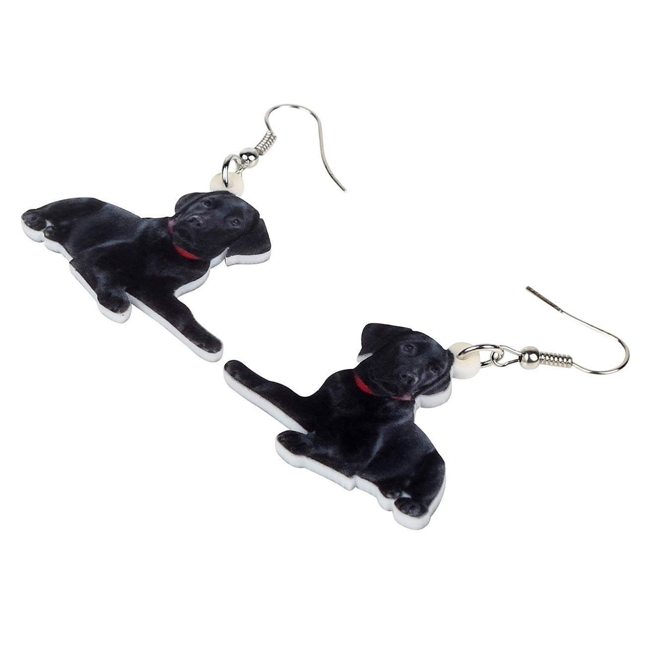 NEWEI Acrylic Sweet Labrador Retriever Dog Dangle Earrings Drop Animal Jewelry For Women Gift Charm Accessories