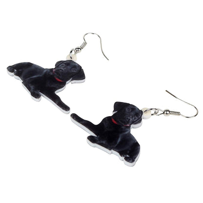NEWEI Acrylic Sweet Labrador Retriever Dog Dangle Earrings Drop Animal Jewelry For Women Gift Charm Accessories