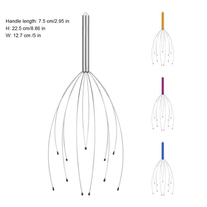Yeipis 4 Pack Scalp Massagers, Handheld Head Massage Tingler, Scratcher for Deep Relaxation, Hair Stimulation and Stress Relief Christmas Gift