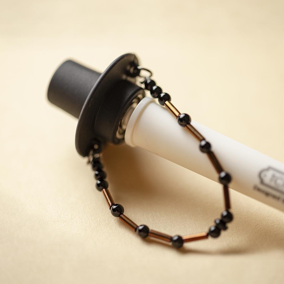 Handmade Korean Traditional Gat Hat & Hanbok Fabric Decorative Pen - Artisanal Stationery, Made in Korea, Unique Office Gift for K-Drama Fans and Cultural Collectors