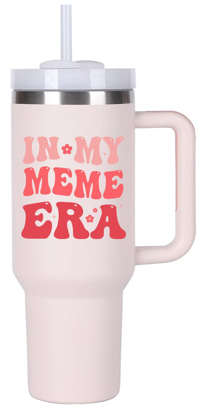 momocici Meme Gifts Ideas for Grandma.40 oz In My Meme Era Tumbler with Handle.Meme's Cup Tumblers Gift.40 oz Birthday Christmas Mothers Day Cups Tumbler Gifts for Grandma.