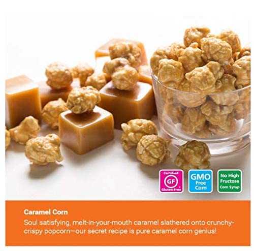 Gourmet Popcorn – Premium Pack of 4 Popcorn Mini Cones & Exclusive Inspirational Sticker! Small Storage Space Friendly & Great Stocking Stuffers!