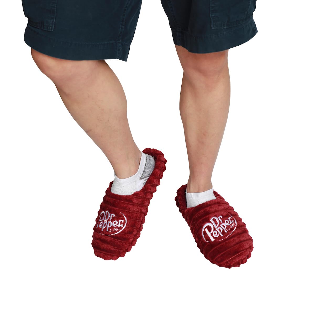 Packed Party Dr Pepper Logo Adult Red Scuff Slippers