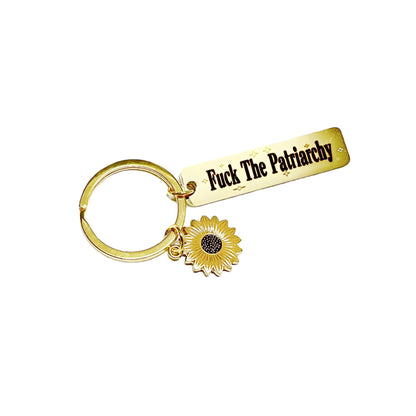 Fuck The Patriarchy Feminist Keychain, Feminist Activist Keyfob, Fans Gift Girl Power Women's Rights Keyring