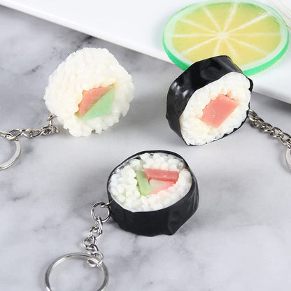 tenghong2021 Imitation Food Keychain Fried Chicken Leg Nuggets Wing Creative Keyring Fun Cute Handbag Purse Car Accessories